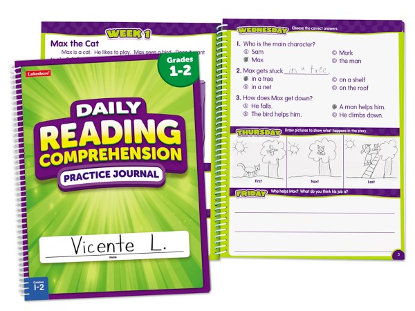 Lakeshore Reading Comprehension Daily Practice Journal, Grades 1 to 2