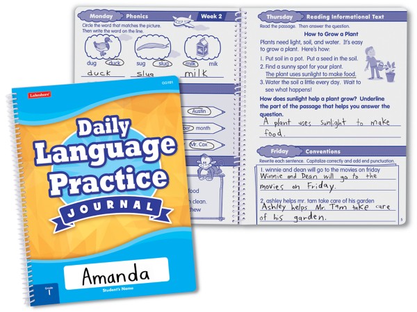 Lakeshore Daily Language Practice Journal, Grade 1