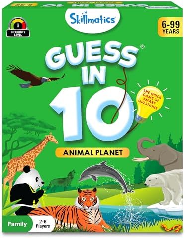 Skillmatics Guess in 10 Animal Planet card game