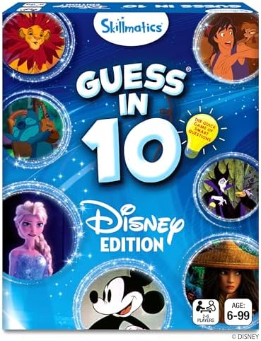 Skillmatics Guess in 10 Disney card game