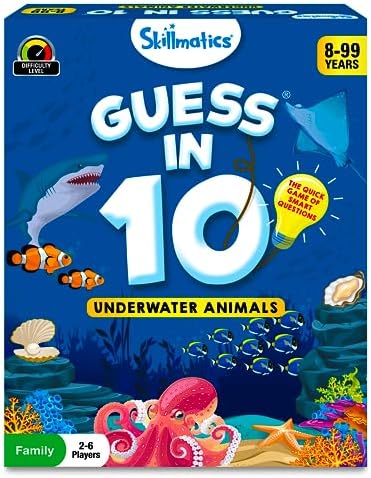Skillmatics Guess in 10 Underwater Animals card game